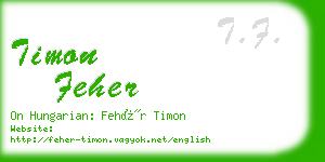 timon feher business card